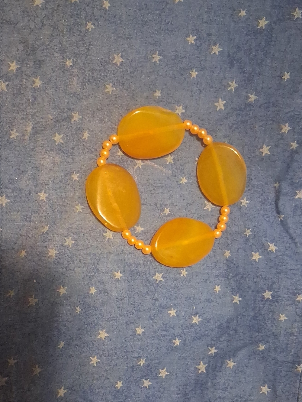 Yellow Bead Stretch Bracelet